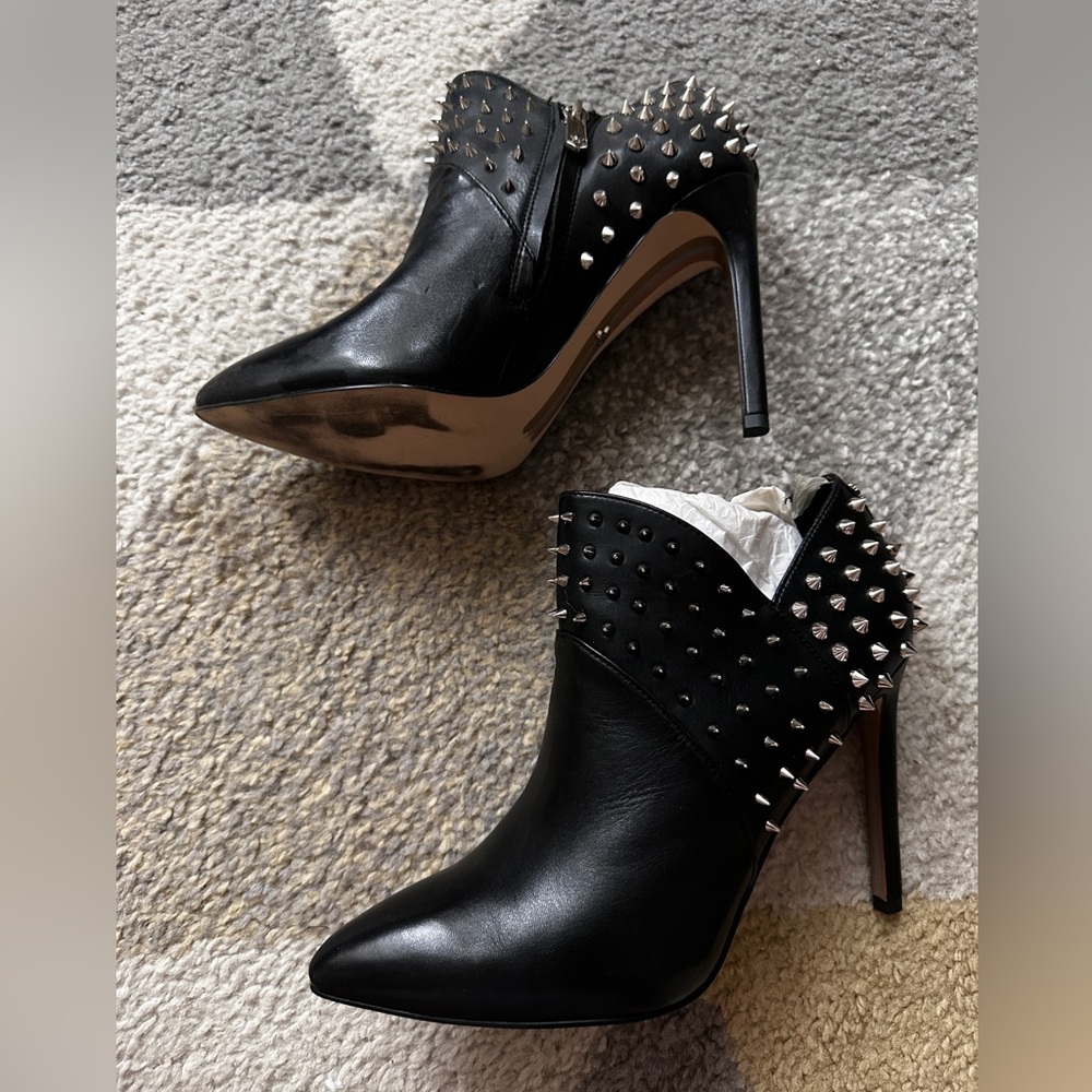 Black Studded Ankle Boots